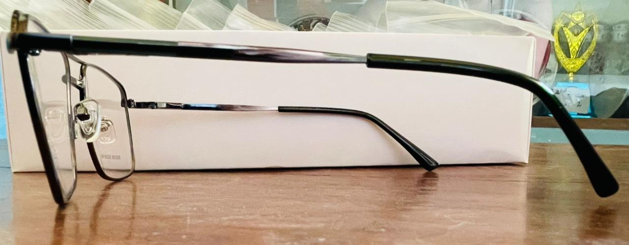 EIOSOR 930109 Large Double Bridge Glasses | Matte Black Metal XL Frame | Saad Optics