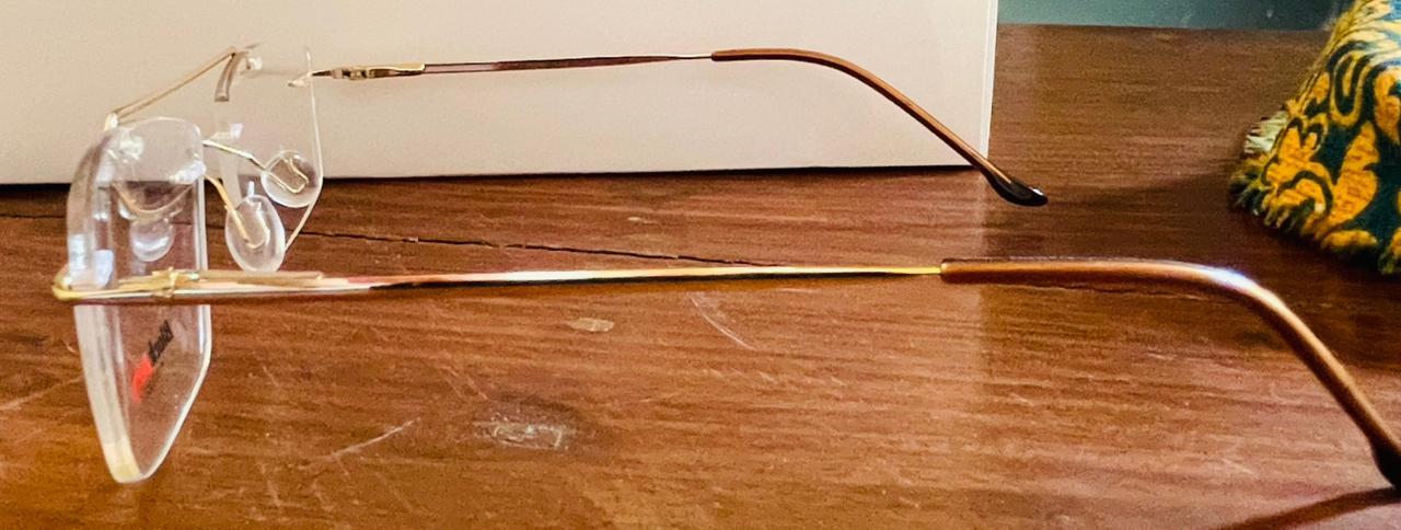 Black Berry 527251 Gold Rimless Glasses | Executive Frame | Saad Optics