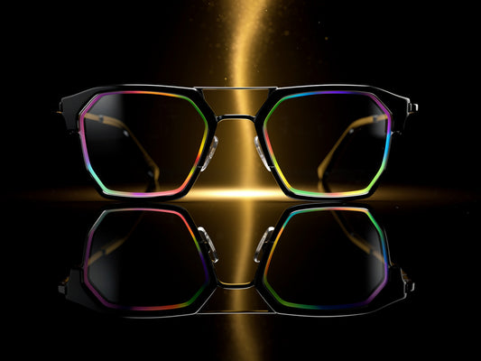Benton 8804 Geometric Double Bridge Eyeglasses | Black Hexagonal Frame | Saad Optics