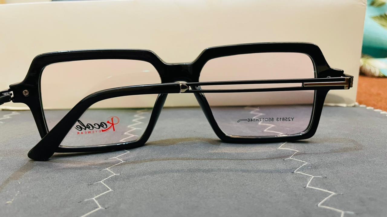 Kocole Y25813 Oversized Double Bridge Glasses | Black Geometric Frame | Saad Optics