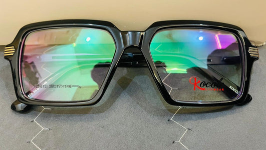 Kocole Y25813 Oversized Double Bridge Glasses | Black Geometric Frame | Saad Optics