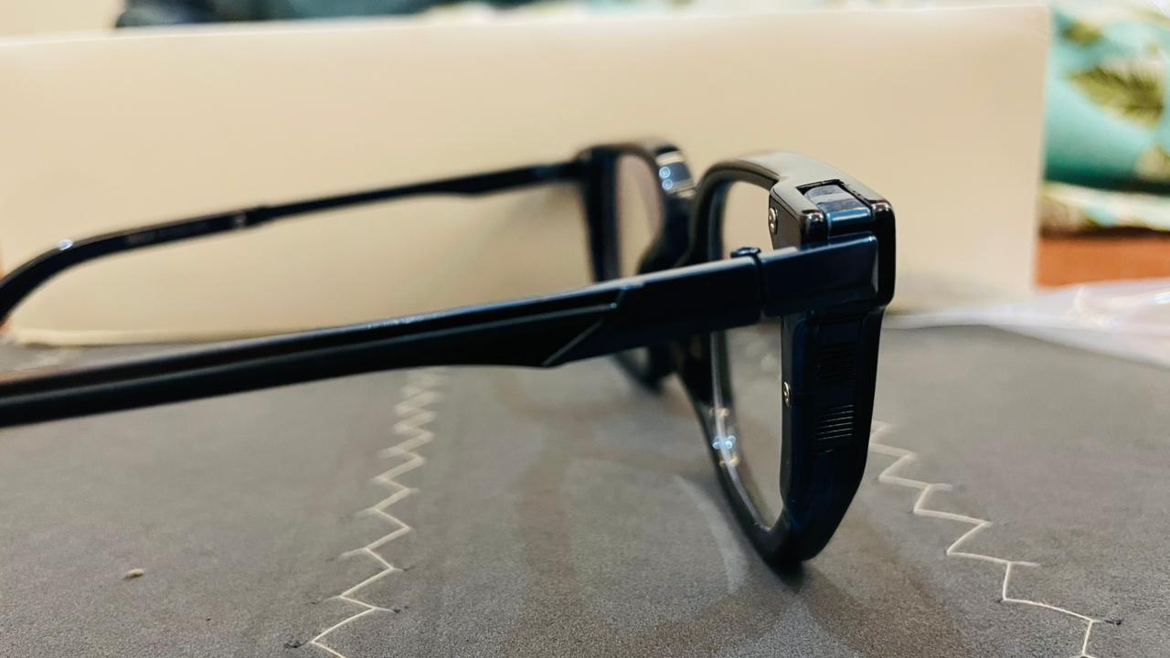 Navy Blue Browline Eyeglasses | Geometric Clubmaster Frame | Saad Optics