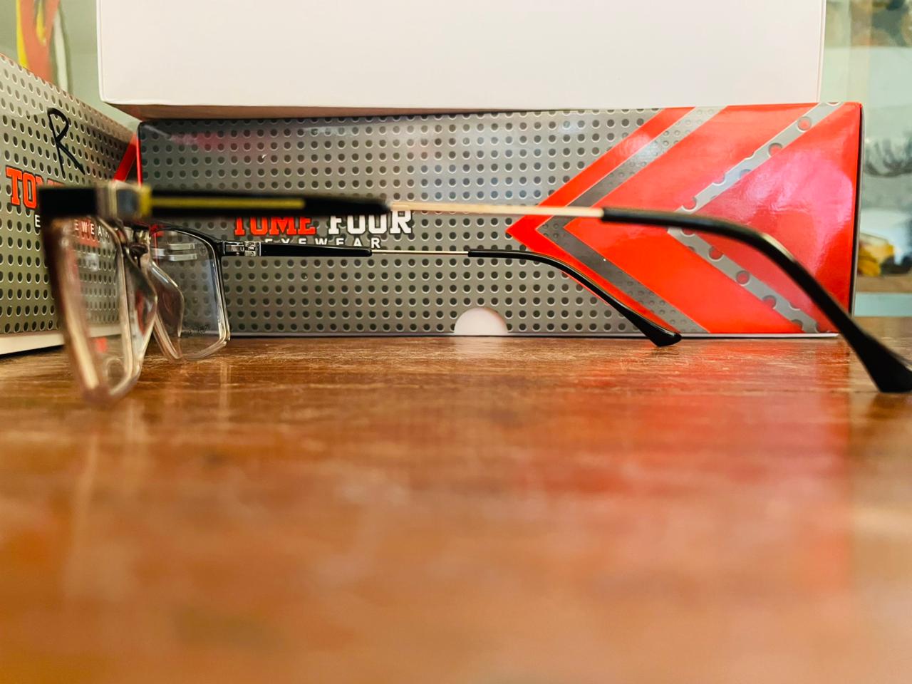 Tome Four TR85801 Browline Eyeglasses | TR90 & Metal Clubmaster Frame | Saad Optics