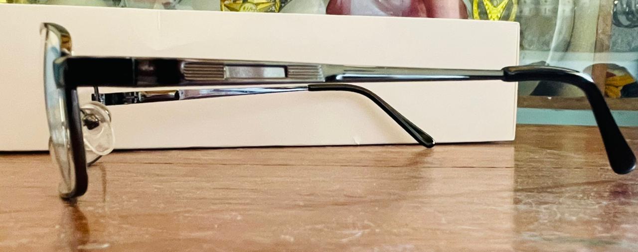 SALVC Professional Metal Eyeglasses | Black Rectangular Business Frame | Saad Optics