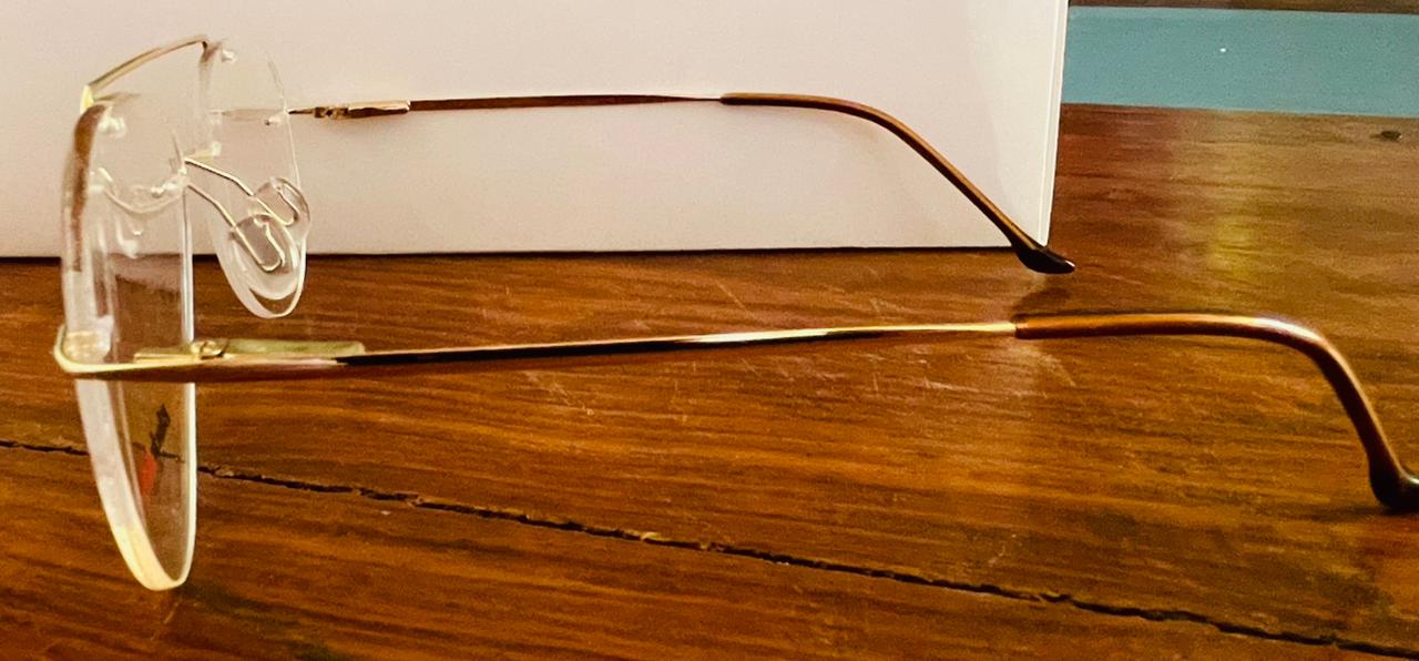 Black Berry 527256 Oversized Rimless Glasses | Double Bridge Round Frame | Saad Optics